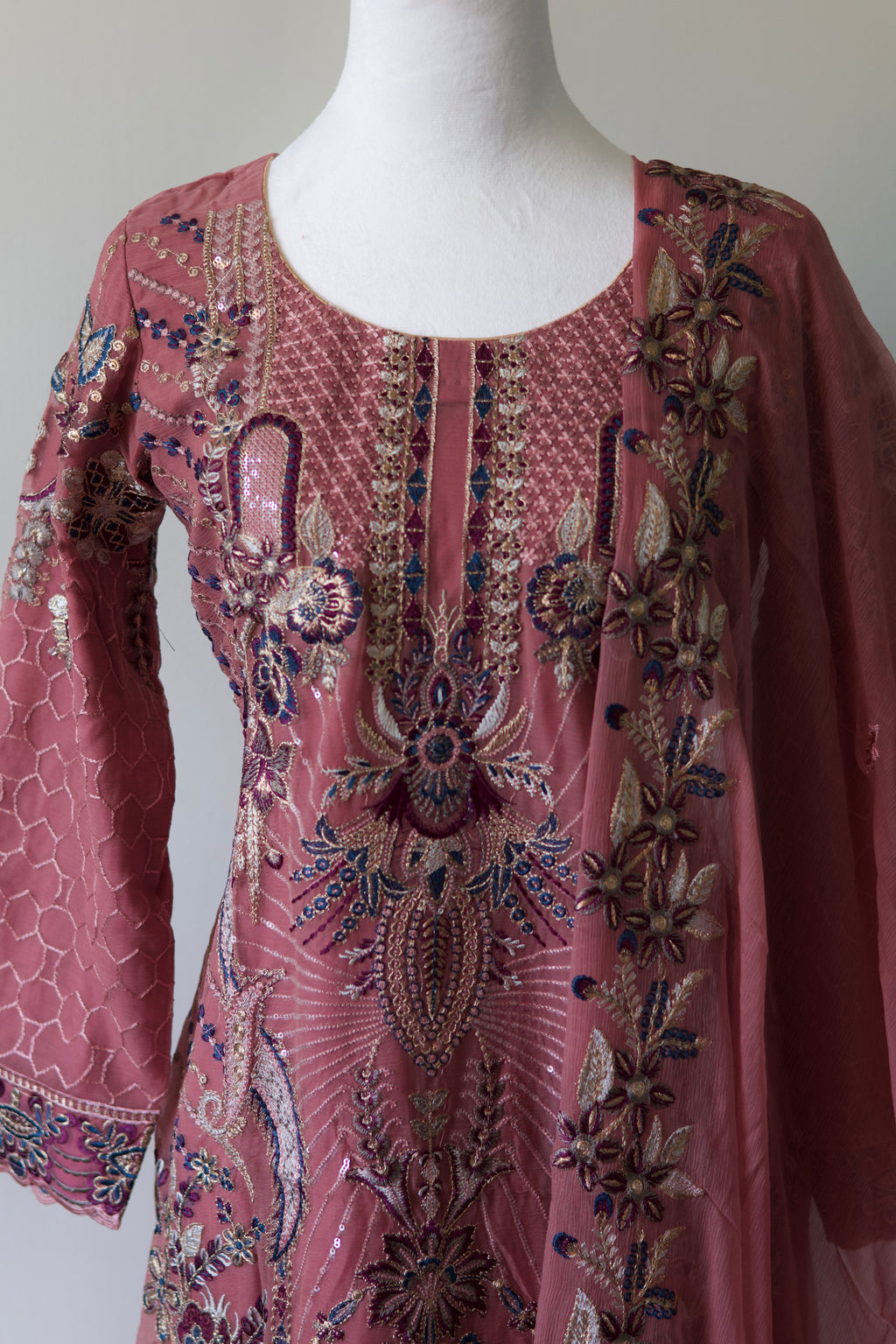 Noors Sajni |Embroidered Chiffon Salwar Kameez |