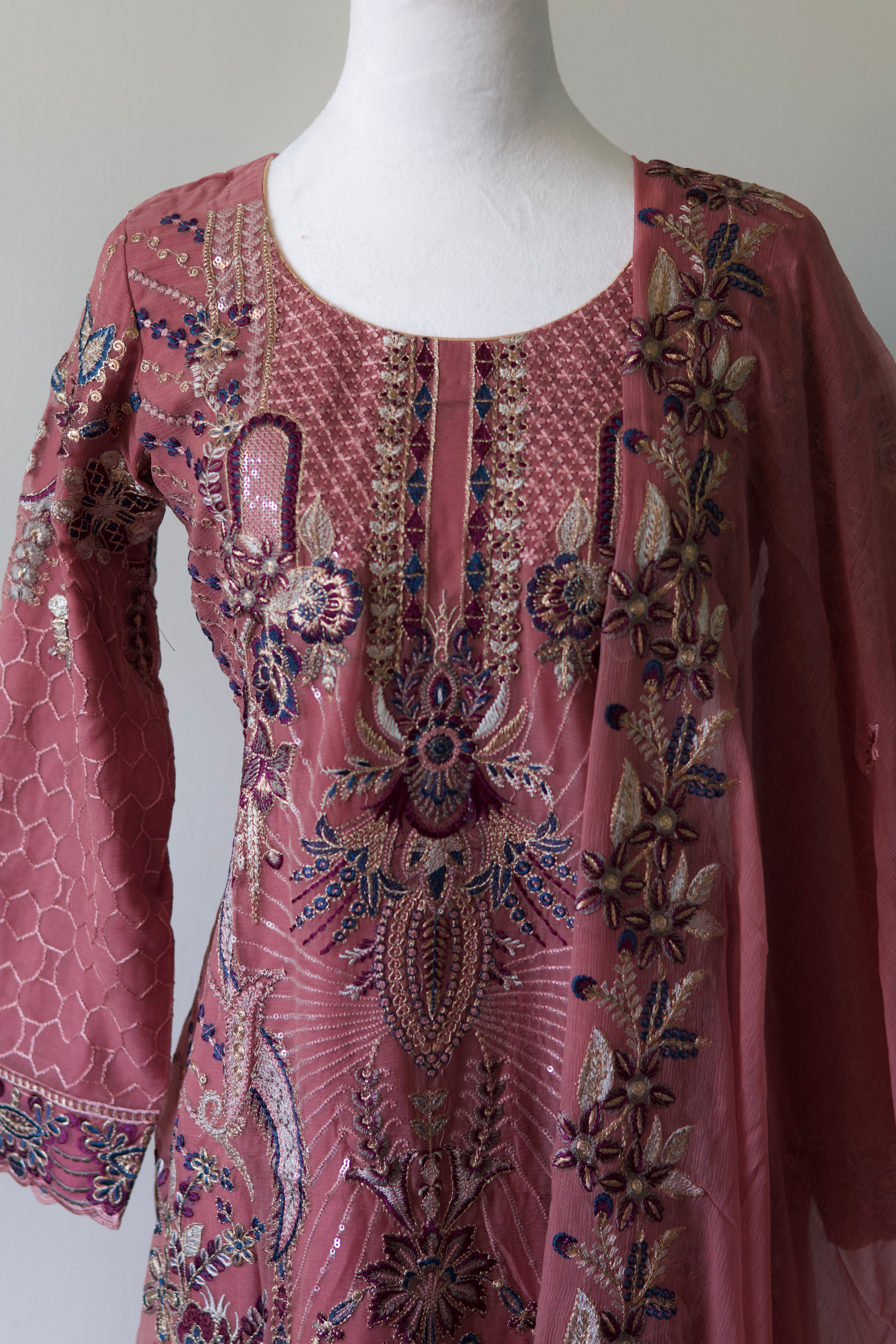 Noors Sajni |Embroidered Chiffon Salwar Kameez |