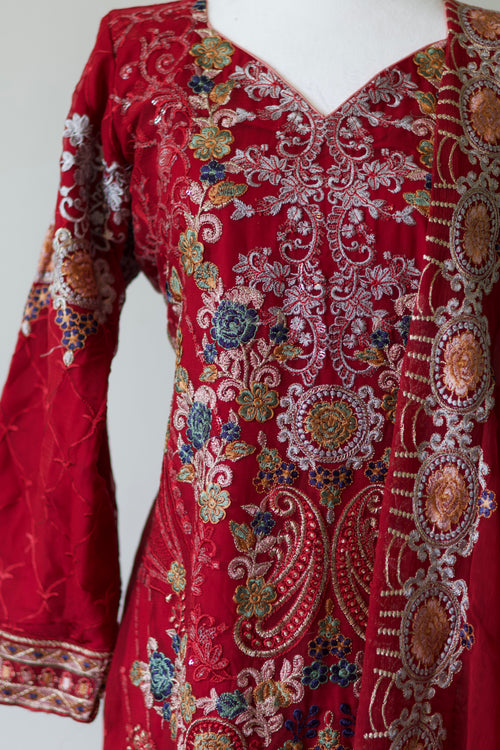 Noors Sajni | Embroidered Chiffon Salwar Kameez