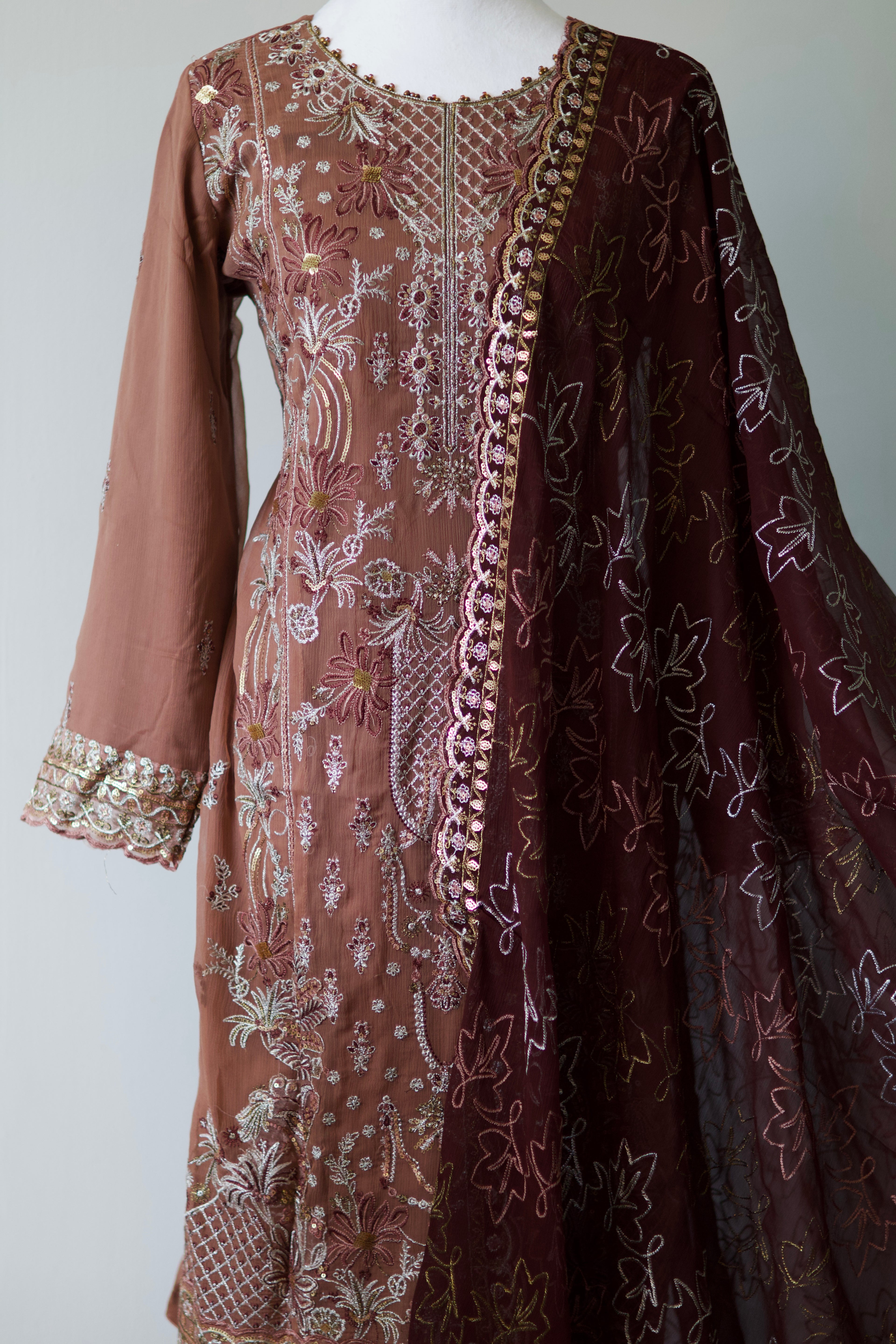 Noors Sajni | Embroidered Chiffon Salwar Kameez |