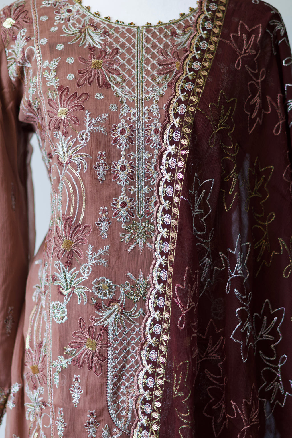Noors Sajni | Embroidered Chiffon Salwar Kameez |