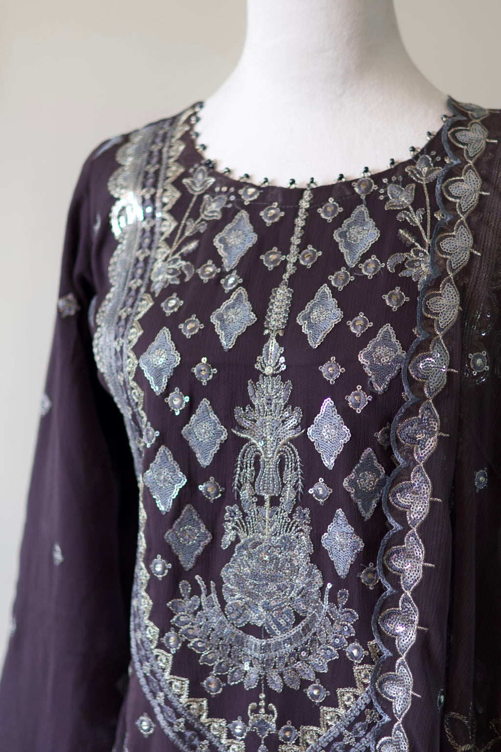 Noors Sajni | Embroidered Chiffon Salwar Kameez |