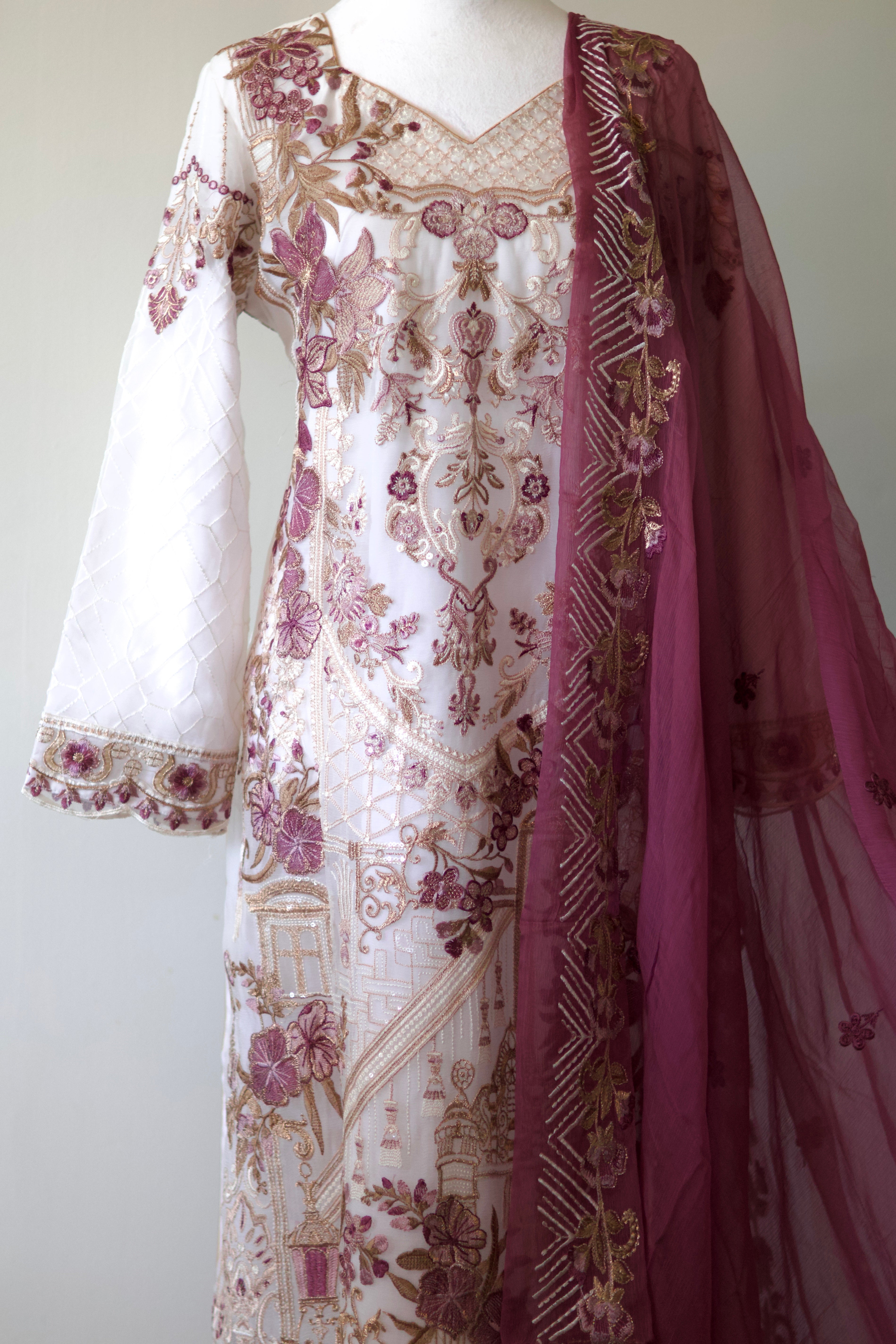 Noors Sajni | Embrpidered Chiffon Salwar Kameez |