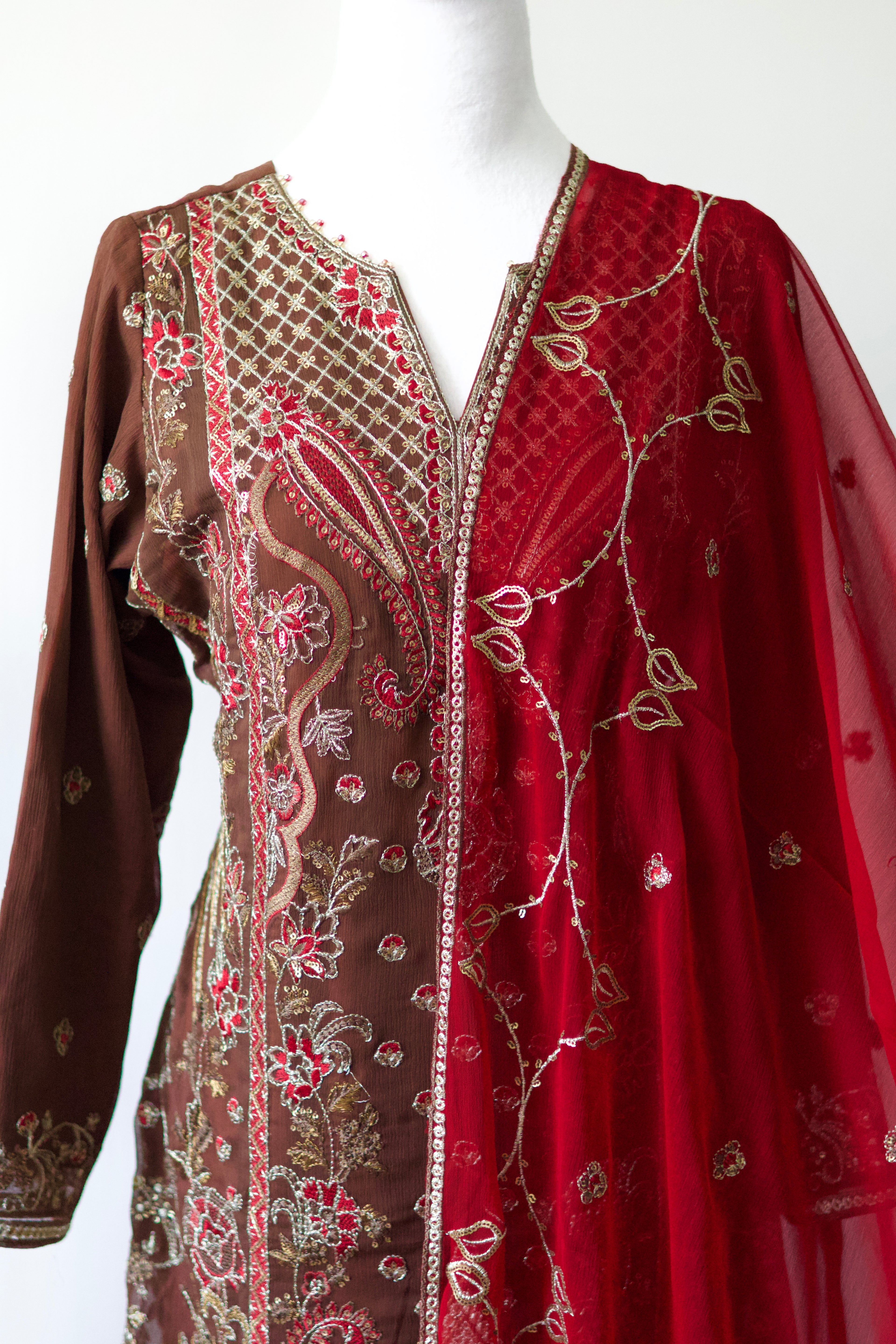 Noors Sajni | Embroidered Chiffon Salwar Kameez I