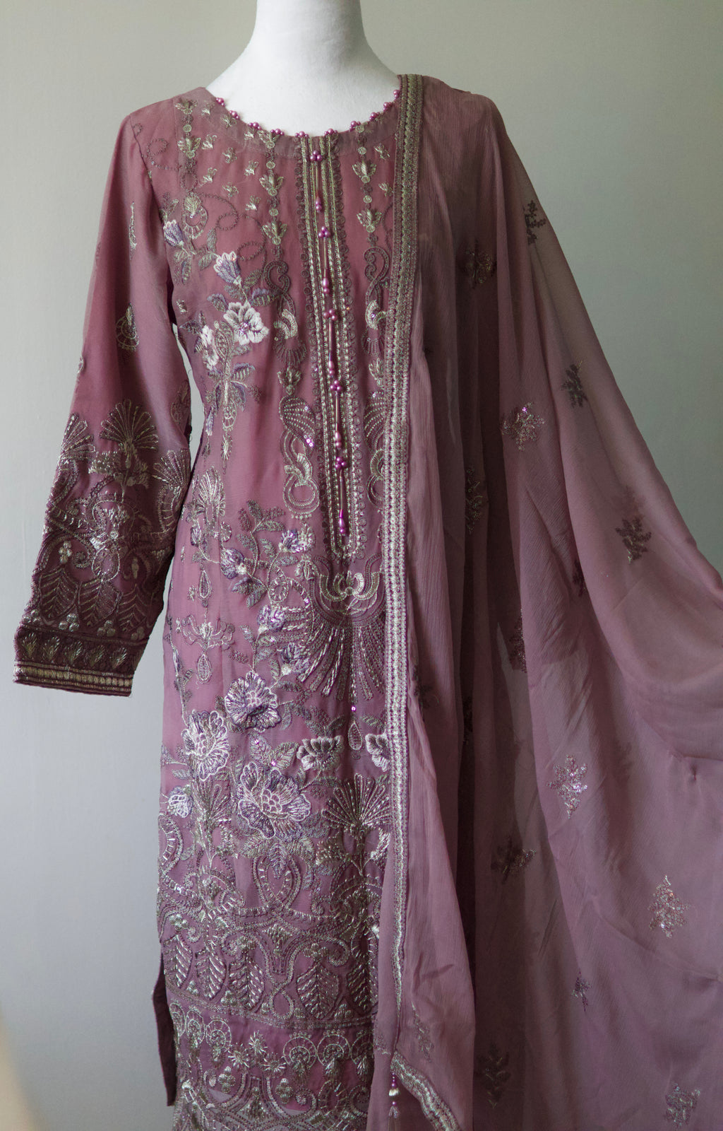Noors Sajni | Embroidered Chiffon Salwar Kameez |
