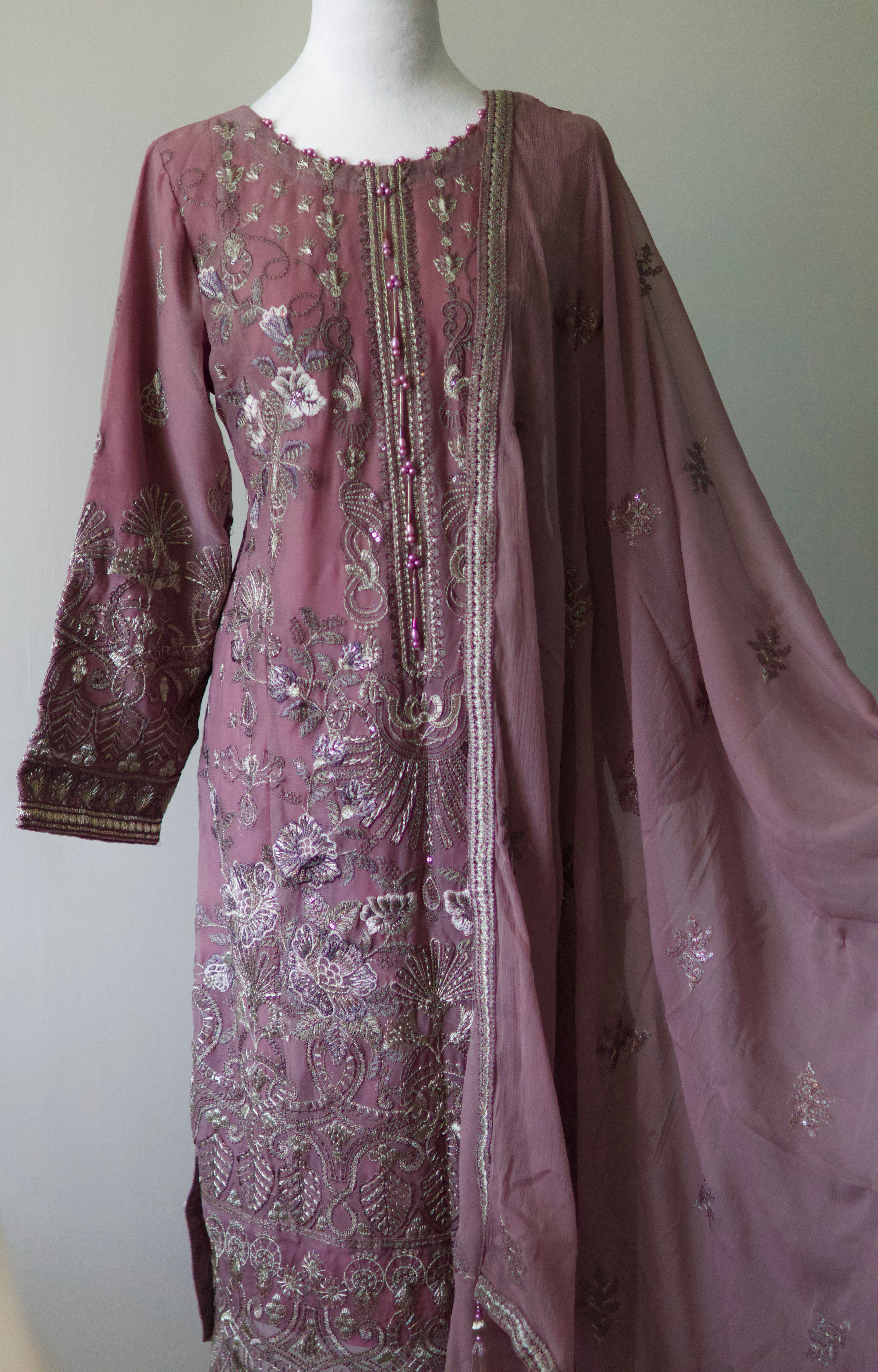 Noors Sajni | Embroidered Chiffon Salwar Kameez |