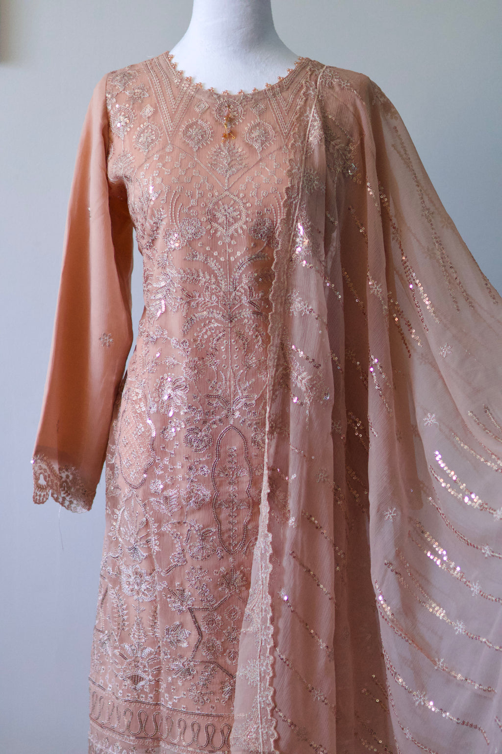 Noors Sajni | Embroidered Chiffon Salwar Kameez |