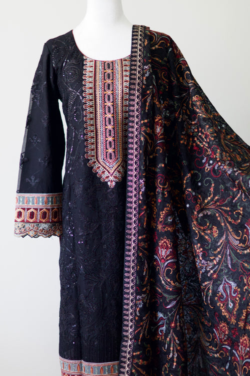 Dastaan By Ramsha | Embroidered Chiffon Salwar Kameez |