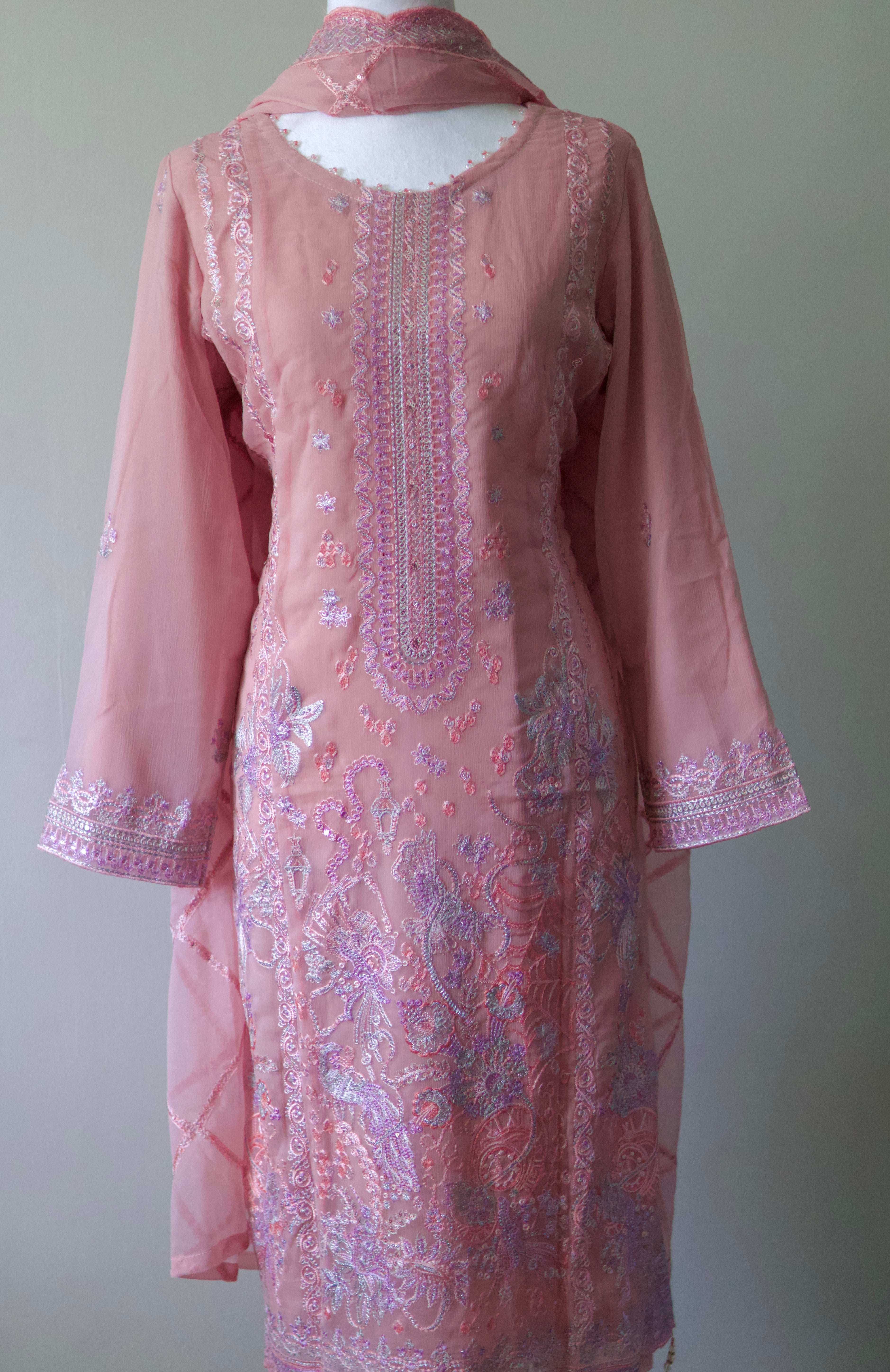 Noors Sajni | Embroidered Chiffon Salwar Kameez |
