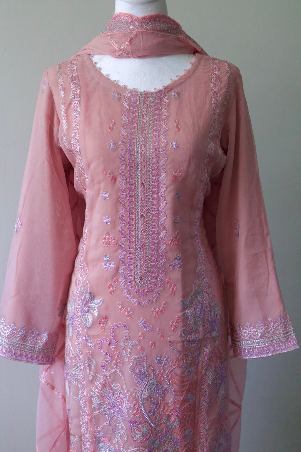 Noors Sajni | Embroidered Chiffon Salwar Kameez |