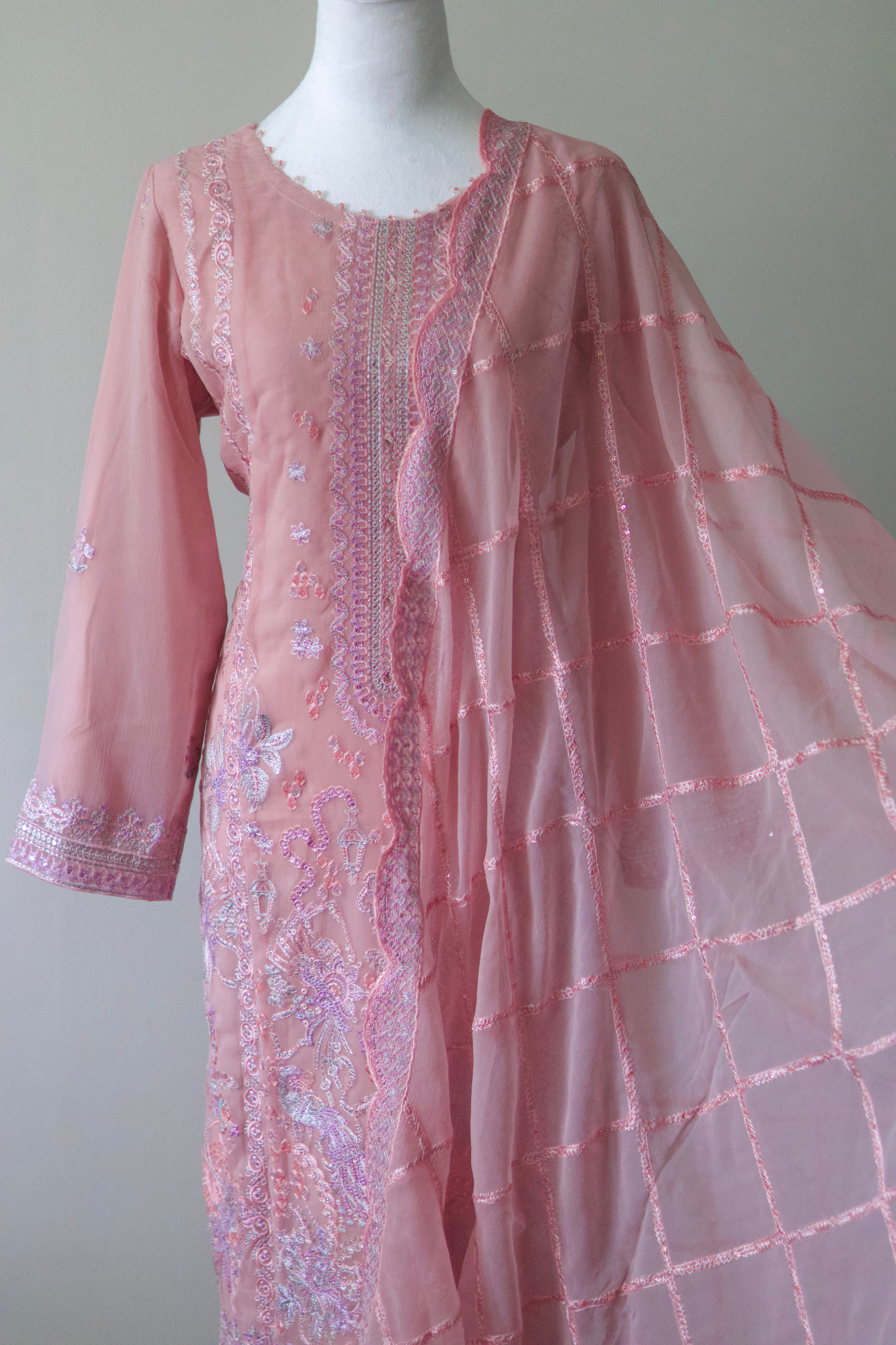 Noors Sajni | Embroidered Chiffon Salwar Kameez |